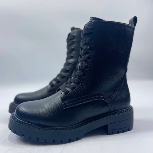 Μαύρο αρβυλακι με κορδόνια και φερμουάρ