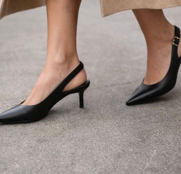 Slingback γόβα μαυρη