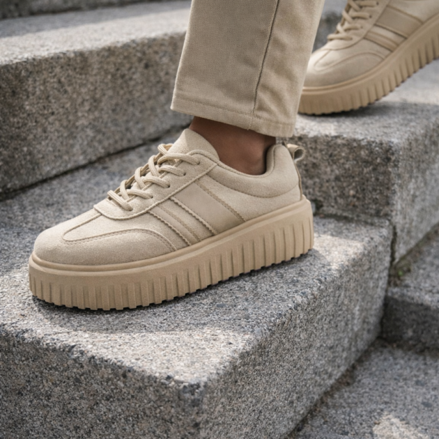 Sneakers suede beige