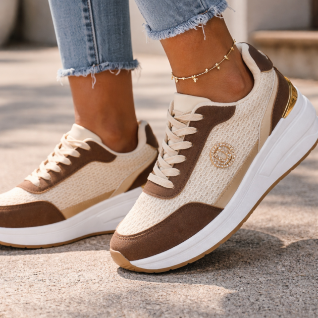 Sneakers Γυναικείο Μπεζ-Καφέ